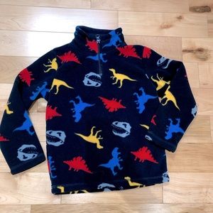 Dinosaur Fleece quarter zip sweater